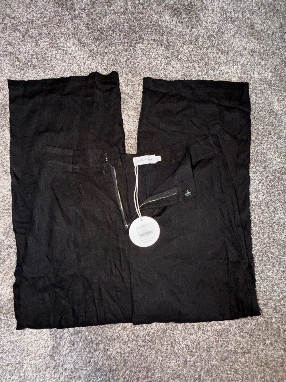 Petal & Pup Black Women's Zip-Front Trousers